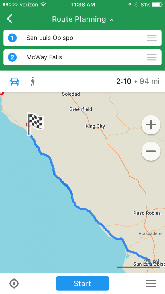 Driving Big Sur - offline maps - what to do in Big Sur; Big Sur road trip tips