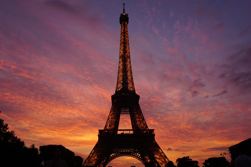 Eiffel Tower at sunset